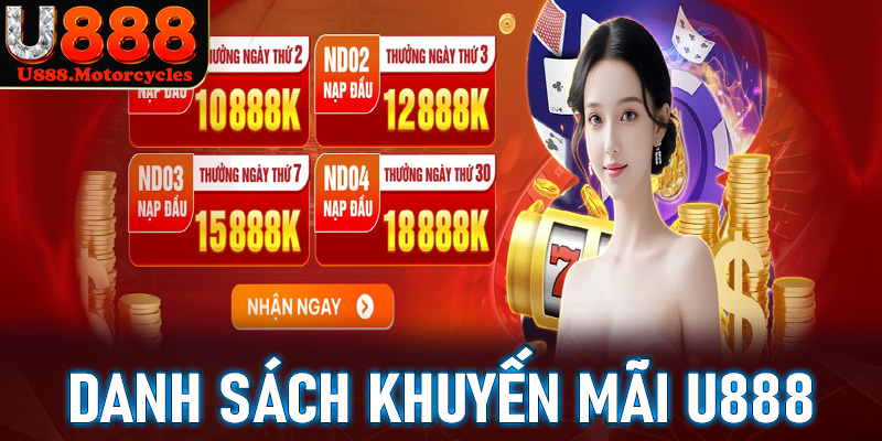 Danh sách những chương trình khuyến mãi u888 hot nhất thị trường hiện nay